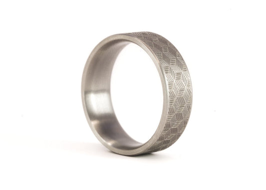 The 'Albers' Engraved Titanium Ring