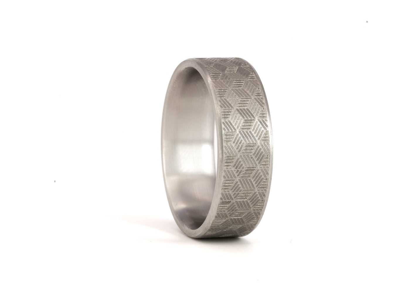 The 'Albers' Engraved Titanium Ring