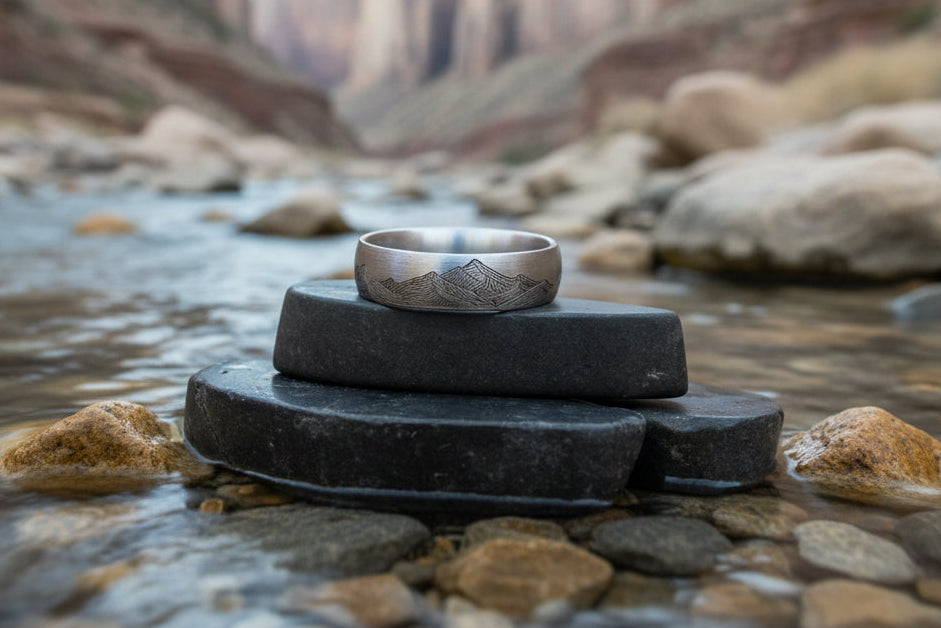 The 'Katsura' Titanium Mountain Ring