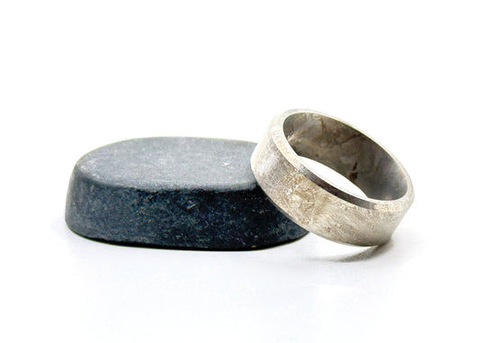 Size 9.5 Prototype Ring: Titanium & Meteorite Finish