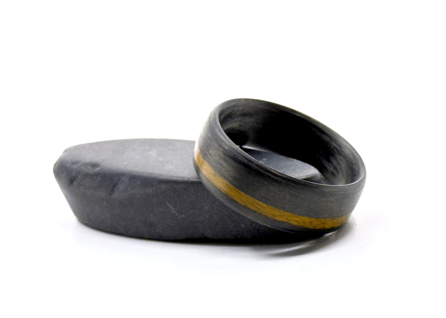 Size 9.5 Prototype Ring: Carbon x Wood Inlay
