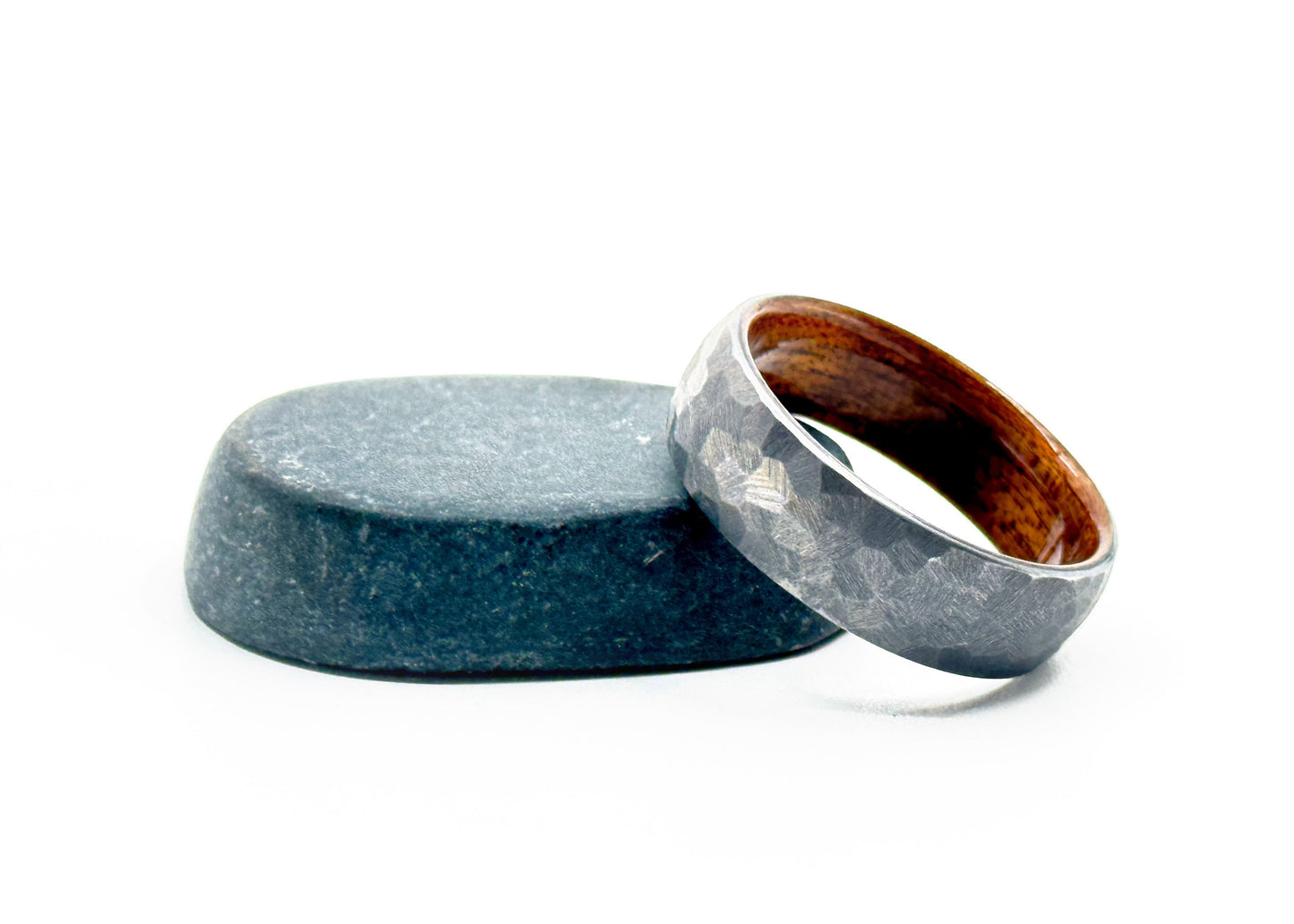 Size 13.5 Closeout Ring: "Boseman" Tantalum + Wood