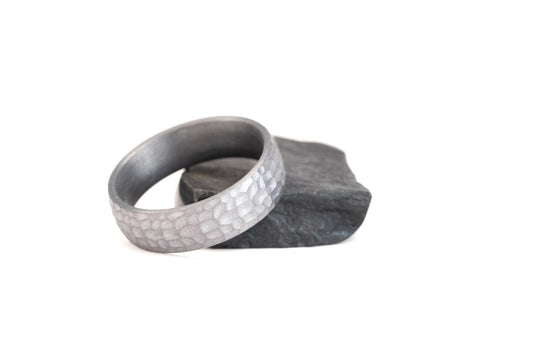 Size 10.0 Closeout Ring: Hammered Tantalum "Farrell" Prototype