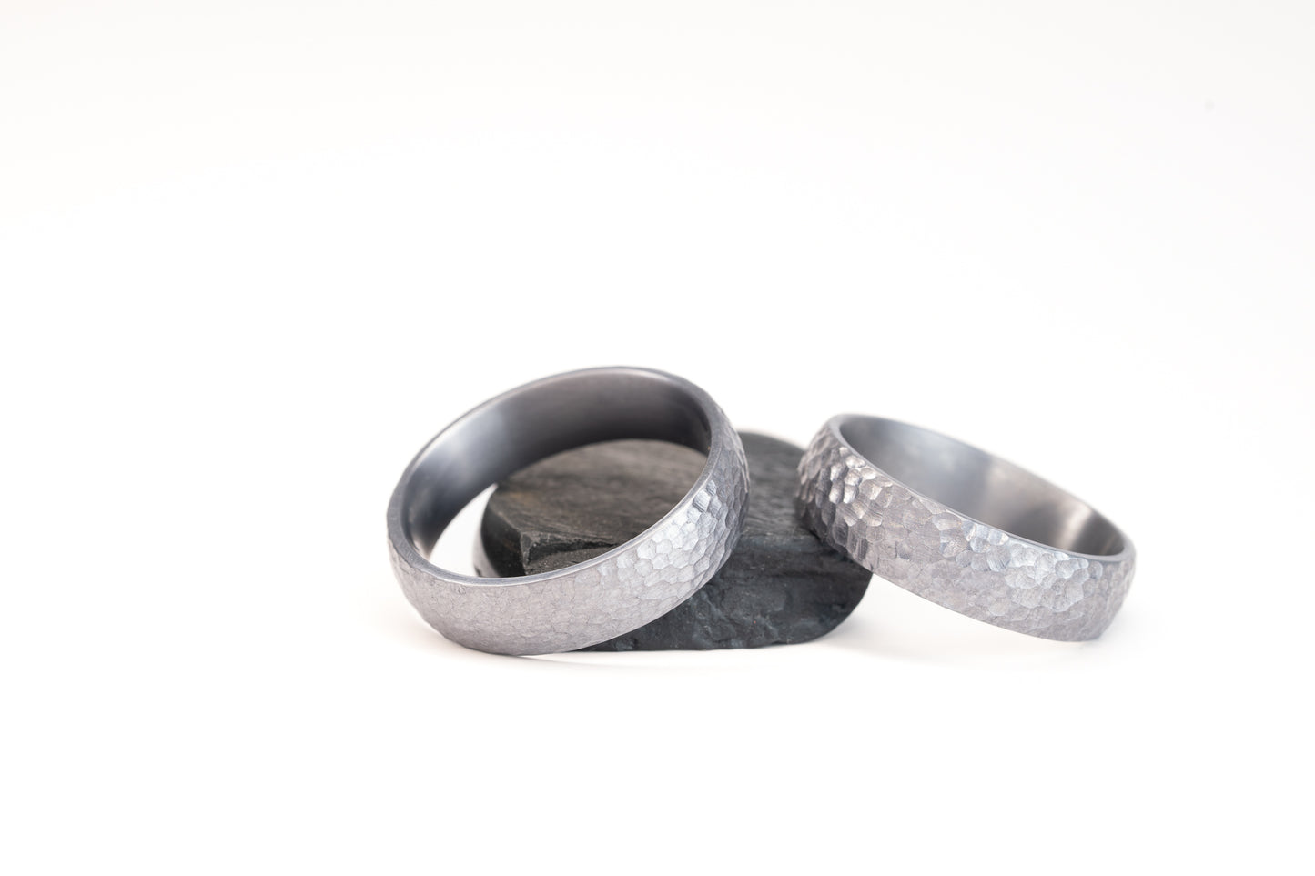Size 10.5 Closeout Ring: Hammered Tantalum "Farrell"