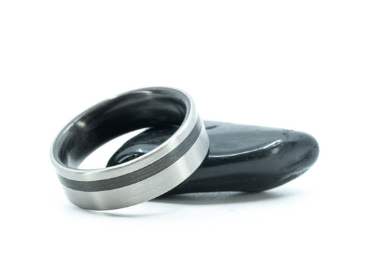 Size 9.5 Prototype Ring: Senna Variant Carbon + Ti