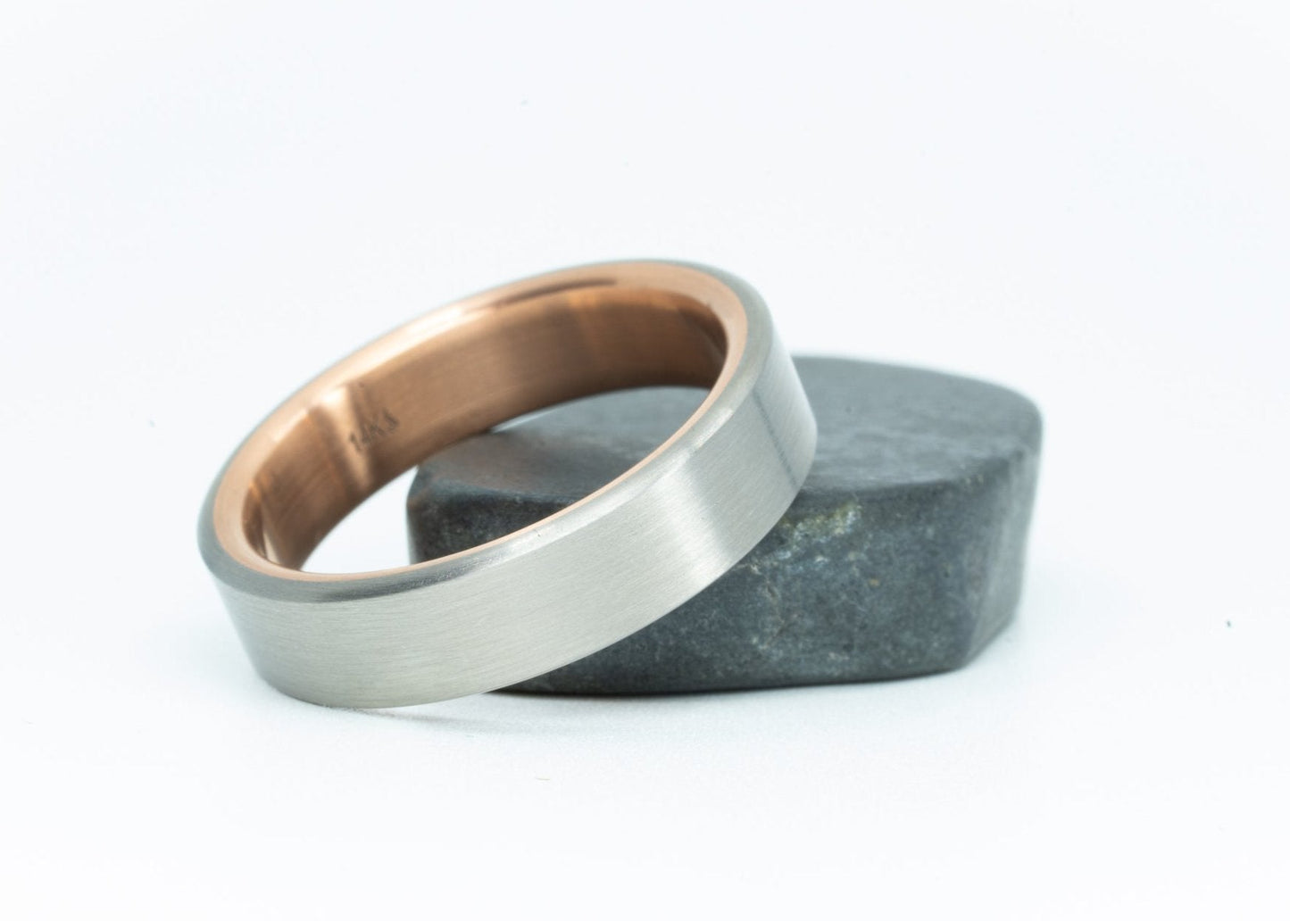 The 'Klimt' Titanium Ring with 14k Interior