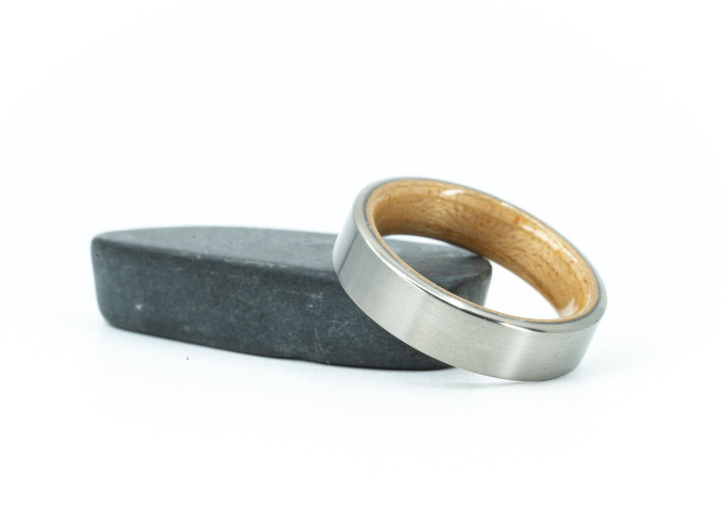 Size 10.0 Prototype Ring: Hughes Titanium & Bentwood