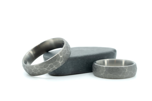 Closeout Ring: "Baldwin" Distressed Titanium