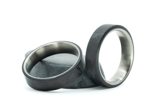 Carbon & Titanium Prototype Ring: The Graham