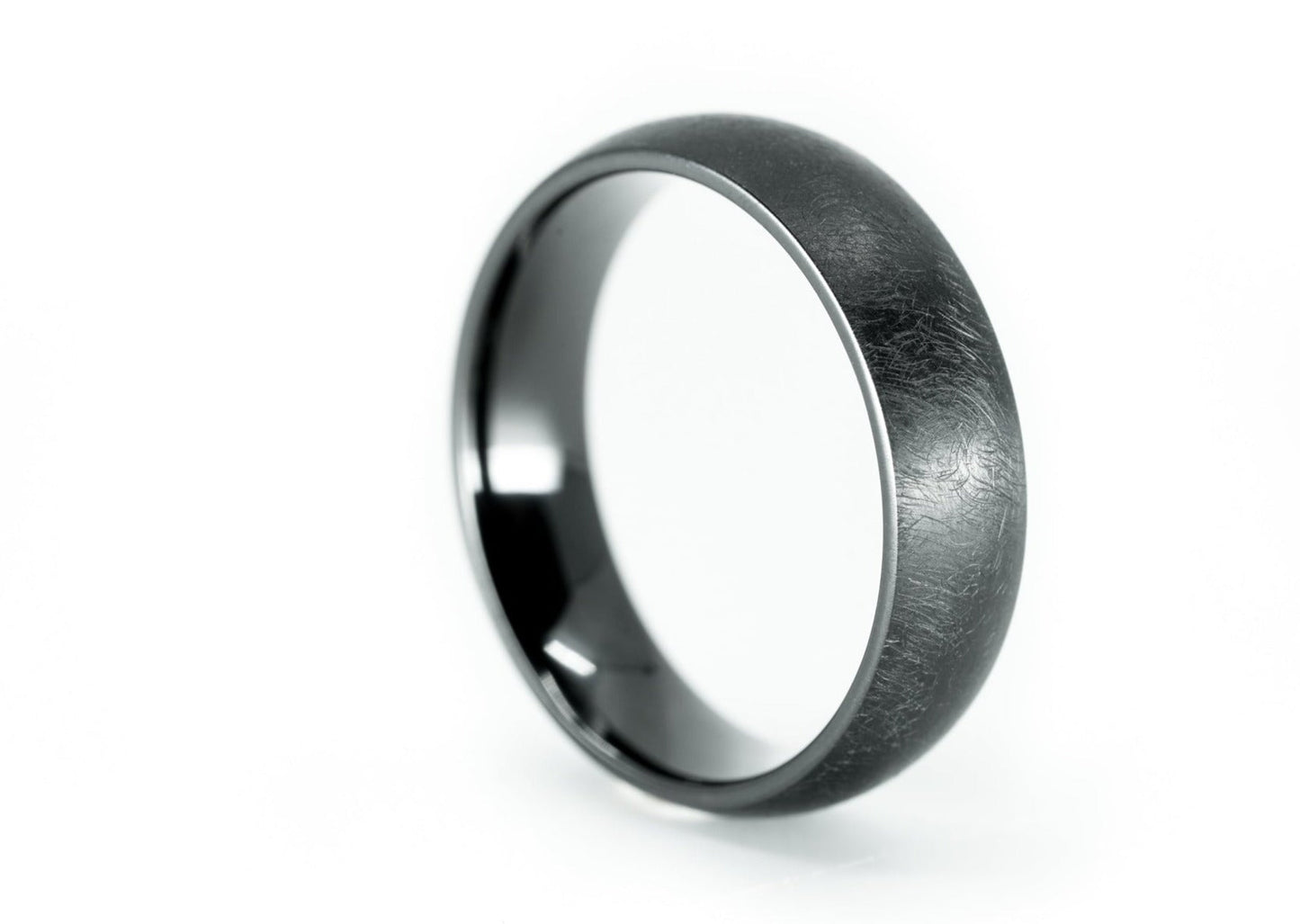 The Barkley Distressed Black Titanium Rings 