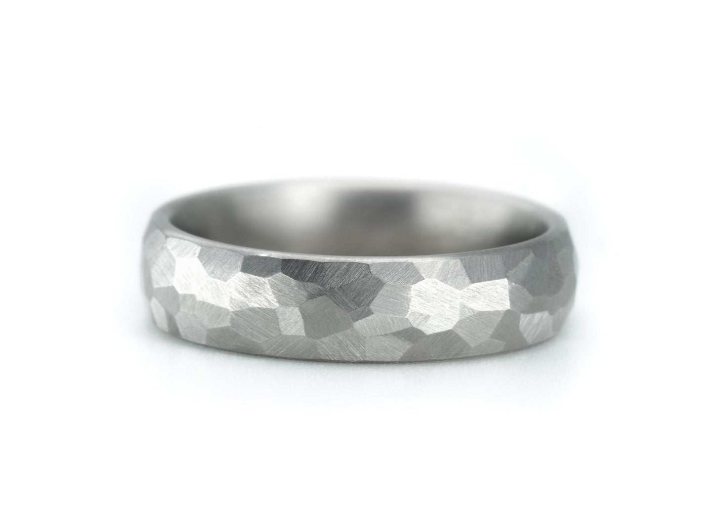 The Charles Faceted Titanium Rings 