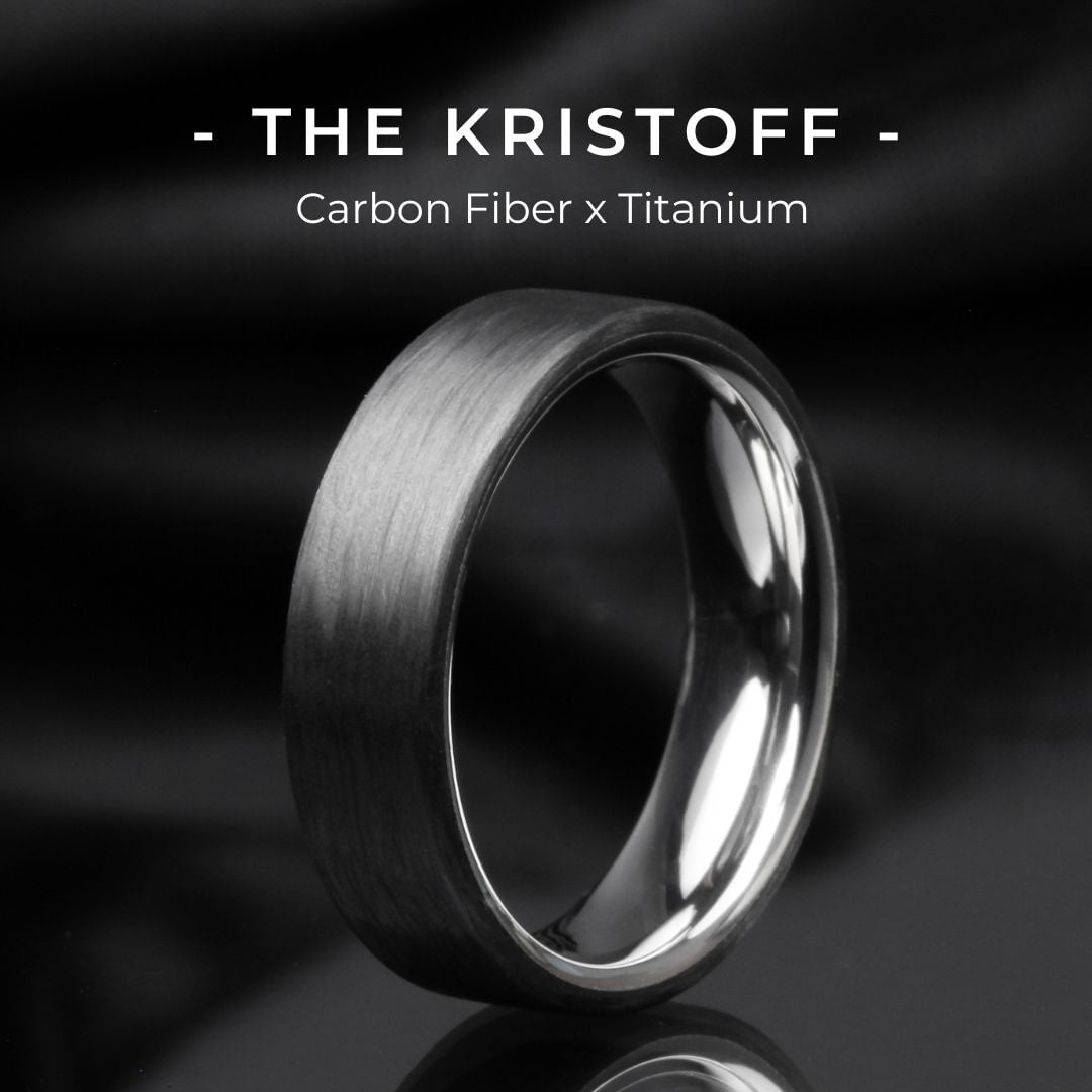 The Kristoff Carbon Fiber x Titanium Rings 