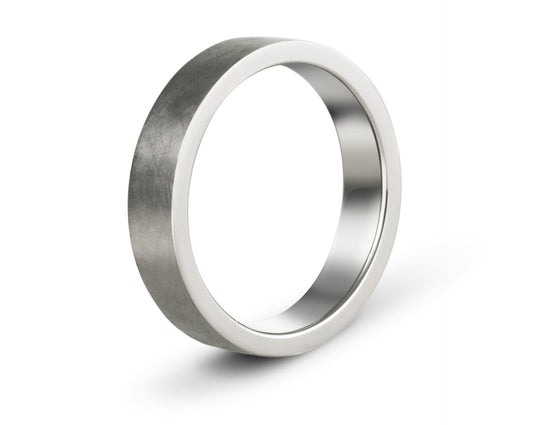 The Marley Distressed Titanium 5mm Rings 