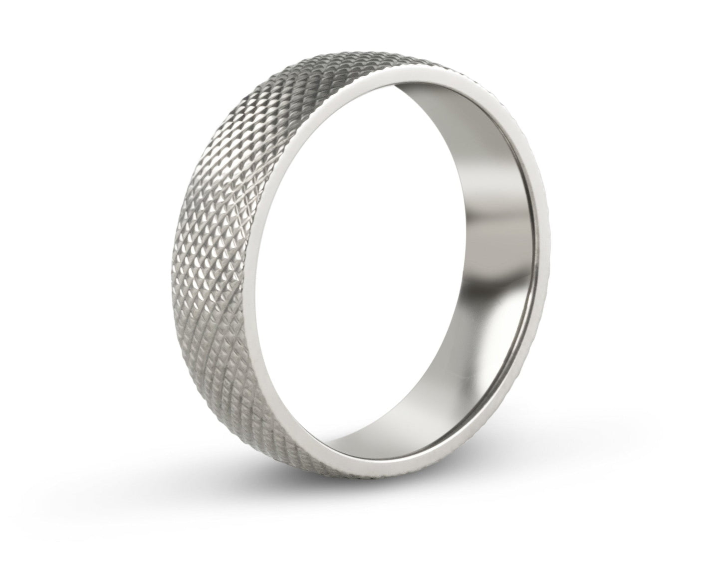 The MCA Knurled Titanium Ring Rings 