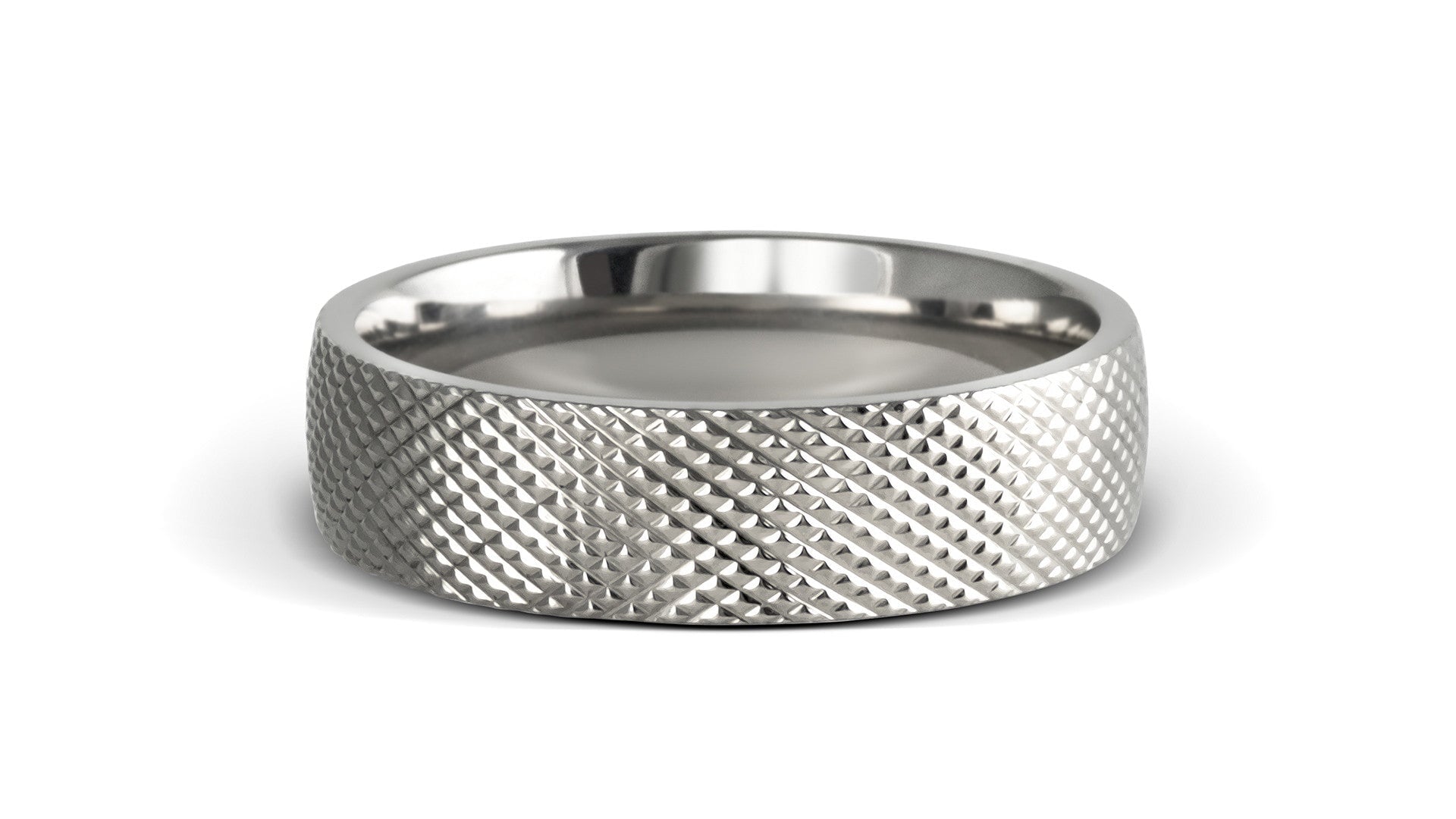 The MCA Knurled Titanium Ring Rings 