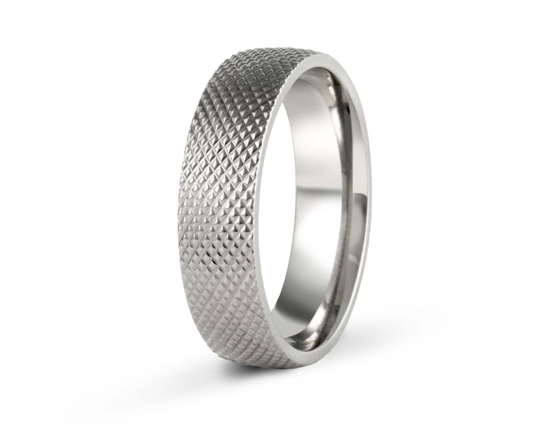 The MCA Knurled Titanium Ring Rings 