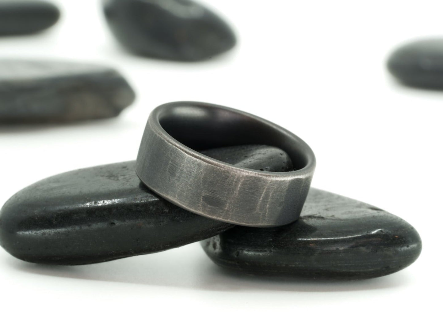 Custom 'Shepard' Distressed Titanium Ring