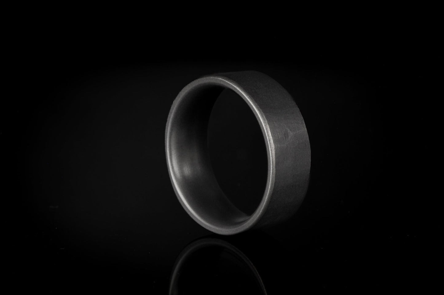 Custom 'Shepard' Distressed Titanium Ring