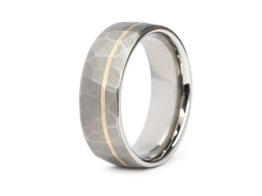 The Wyatt Ground Titanium & 14k Rings 