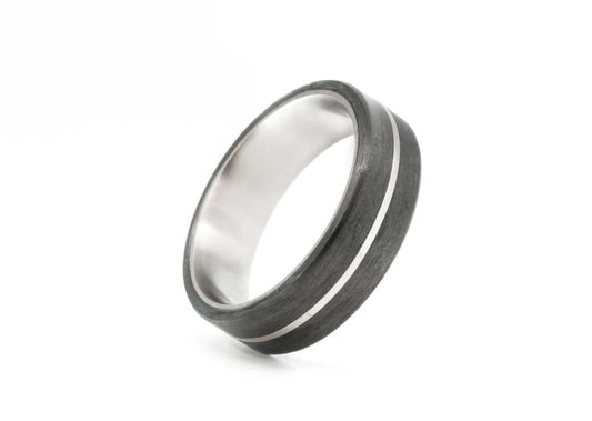 The Wyndom Carbon & Titanium Ring Rings 