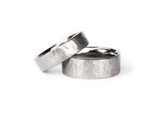 Titanium "Cornell" Couples Ring Set Rings 