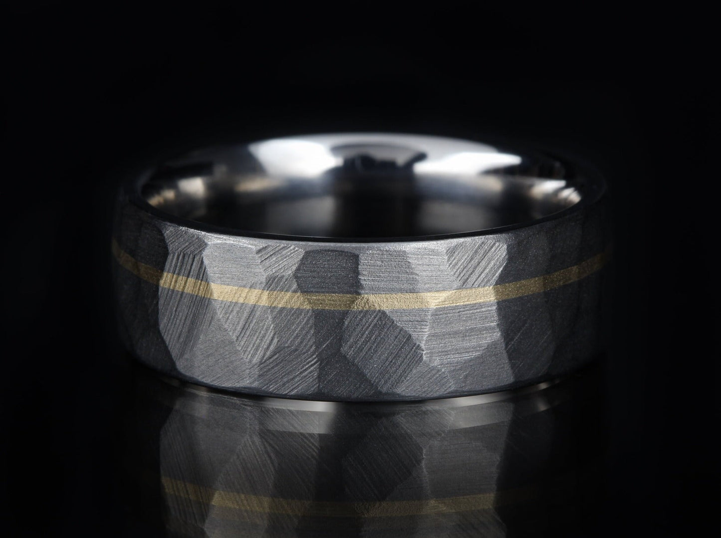 Titanium x 14k "Wyatt" Couples Set Rings 